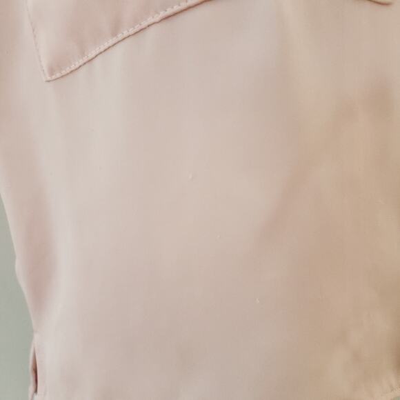 L'Academie The Safari Crop Top Blouse Blush Small - Picture 9 of 16